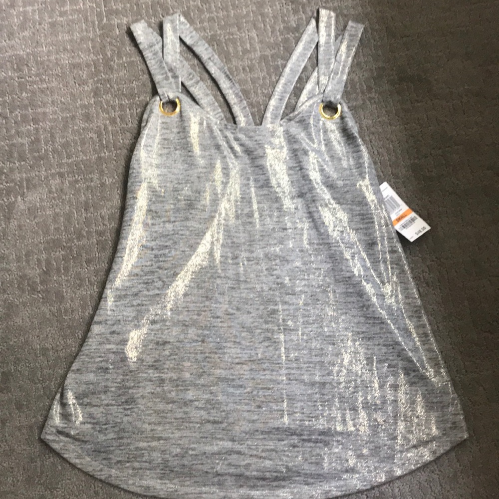 Gray metallic INC tank top size: S